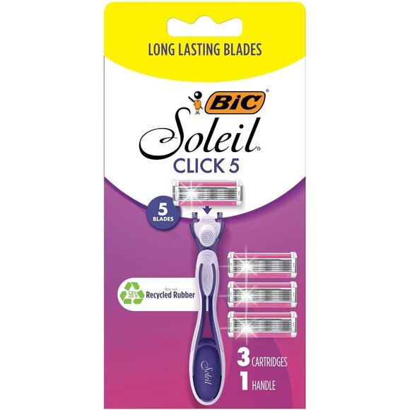 BIC Click 5 Soleil Women's Disposable Razors, 5 Blades With a Moisture Strip - Picture 1 of 5